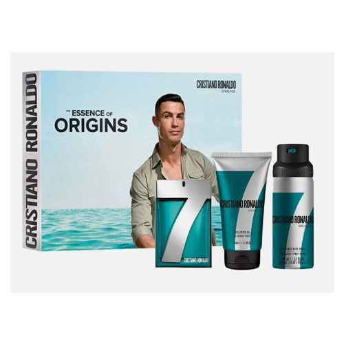 SET CRISTIANO RONALDO CR7 ORIGINS MEN (3 PC ) 3.4 OZ EDT SP / 5.1 OZ BS /5.1 OZ SG