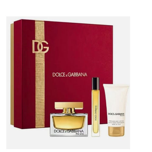 SET DOLCE & GABBANA THE ONE WOMEN ( 3 PC ) 2.37 OZ  EDP /0.34 OZ EDP / 1.7 OZ BL