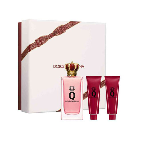 SET DOLCE & GABANNA  QUEEN WOMEN ( 3 PC ) 3.4 OZ  EDP SP   / 1.7 OZ SG  /1.7 OZ BL
