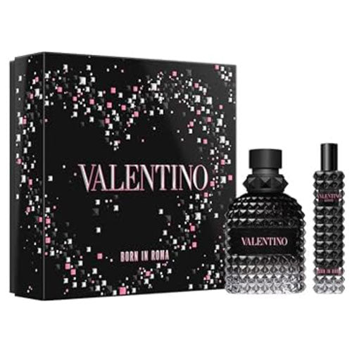 SET VALENTINO UOMO BORN IN ROMA  (2 PC ) 3.4 OZ EDT SP /0.34 OZ EDT SP