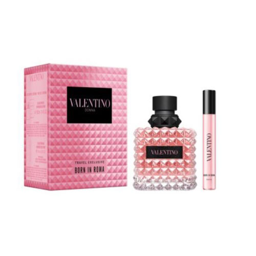 SET VALENTINO DONNA BORN IN ROMA WOMEN (2 PC ) 3.4 OZ  EDP SP / 0.34 OZ EDP SP
